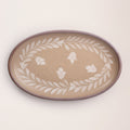 Hand Painted Large Oval Platter, Tulip Crown