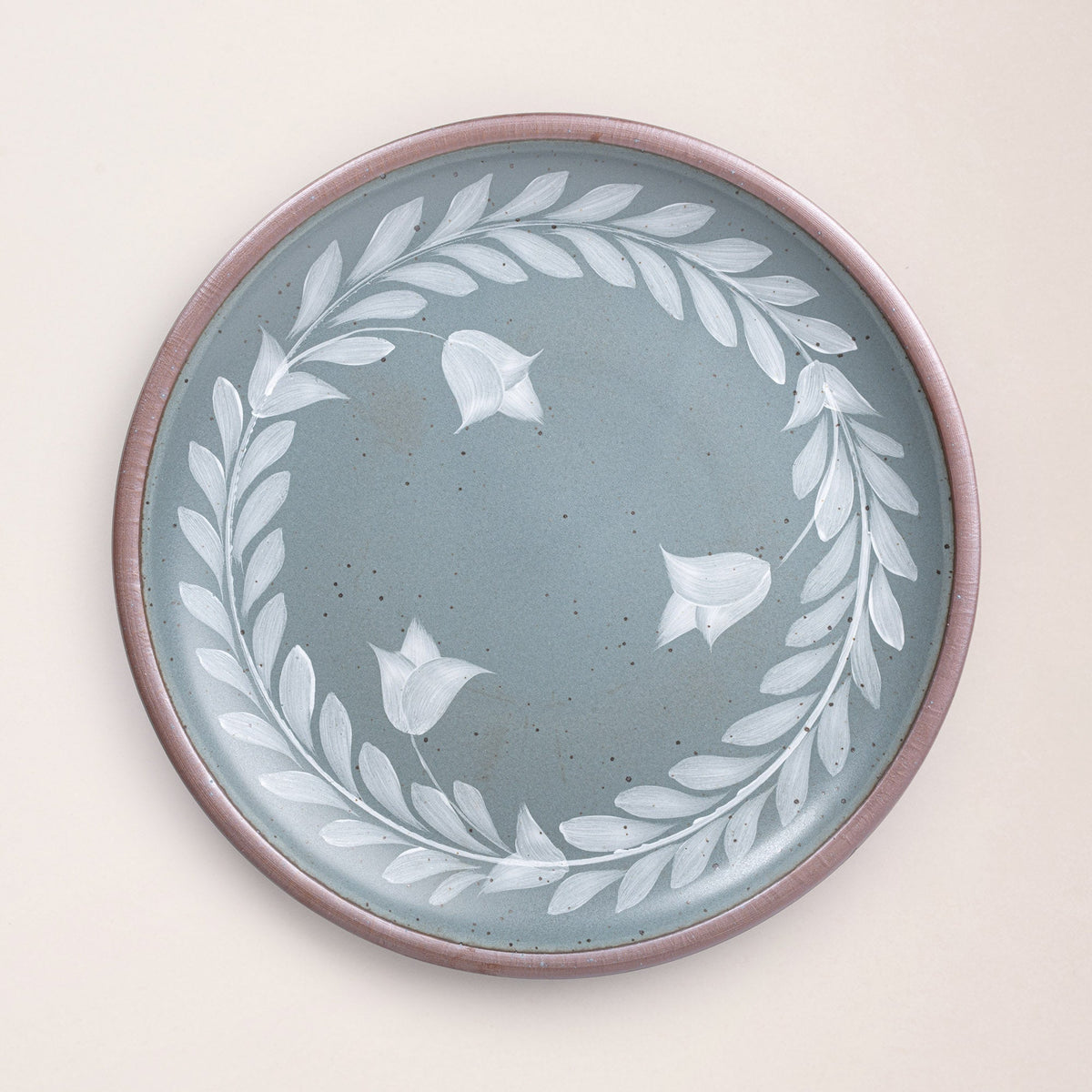Hand Painted Serving Platter, Tulip Crown