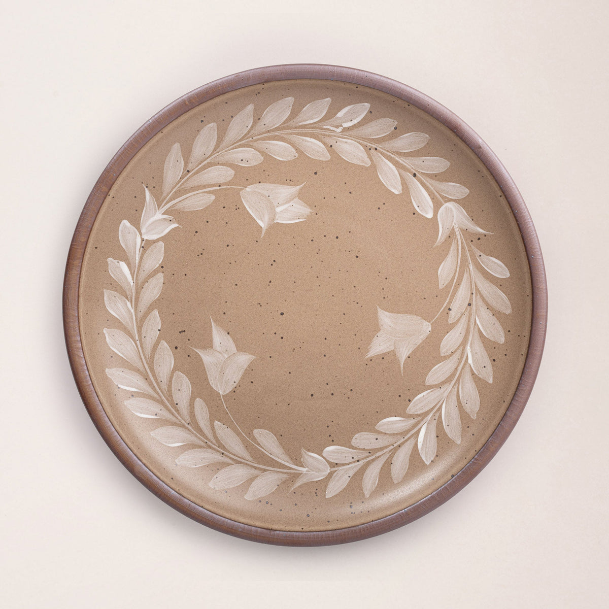 Hand Painted Serving Platter, Tulip Crown