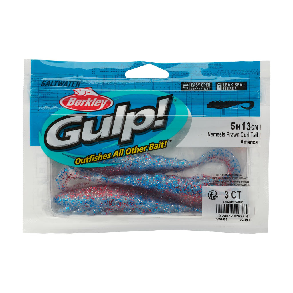 Berkley Gulp!® Saltwater Nemesis Prawn Curl Tail