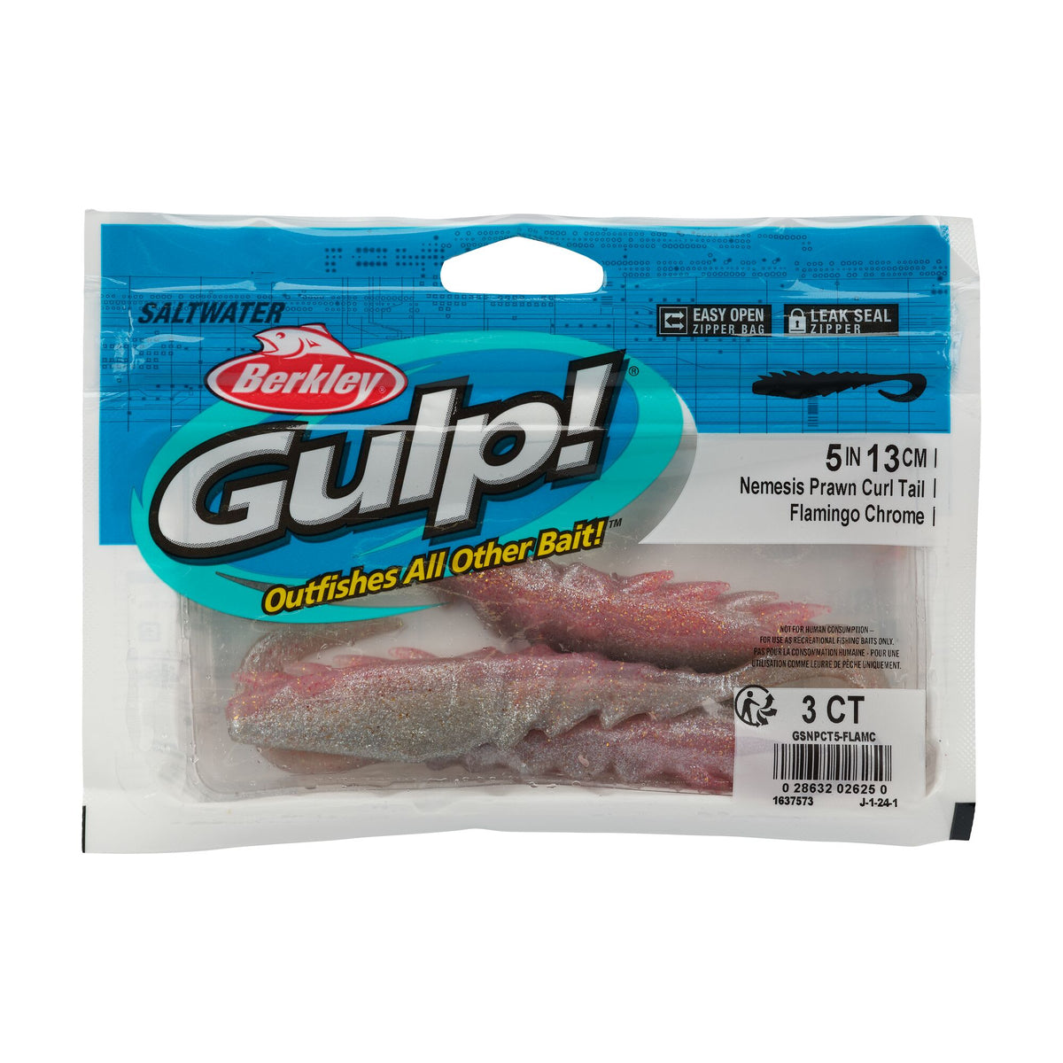 Berkley Gulp!® Saltwater Nemesis Prawn Curl Tail