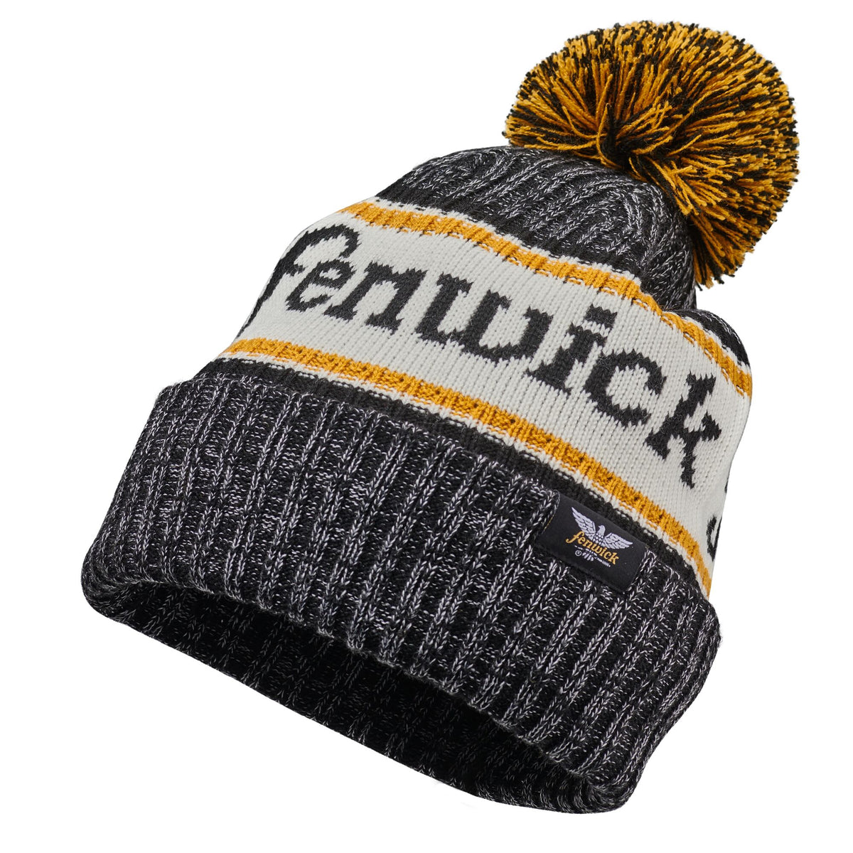 Fenwick Classic Rib Knit Beanie with Pom-Pom