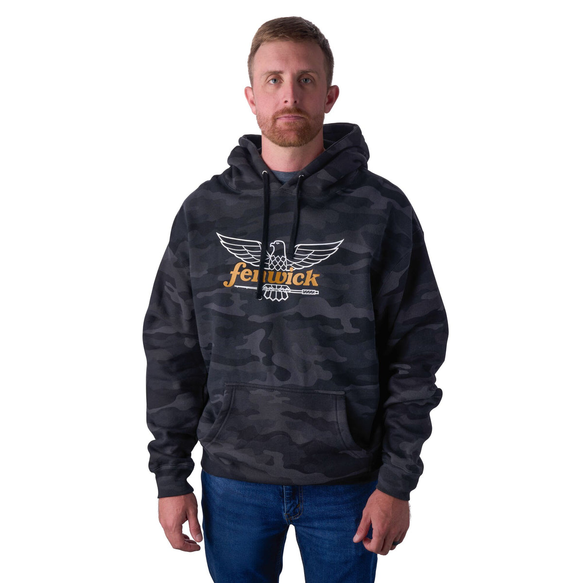Fenwick Logo Camo Pullover Fleece Hoodie